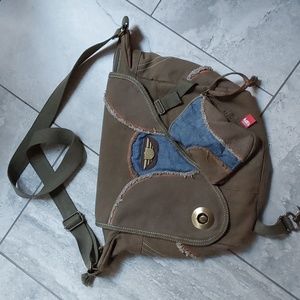 Unique messenger. Designer Uses Real Military Bags For Designs